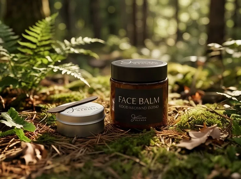 Jamasia Blends Face Balm on the forest floor