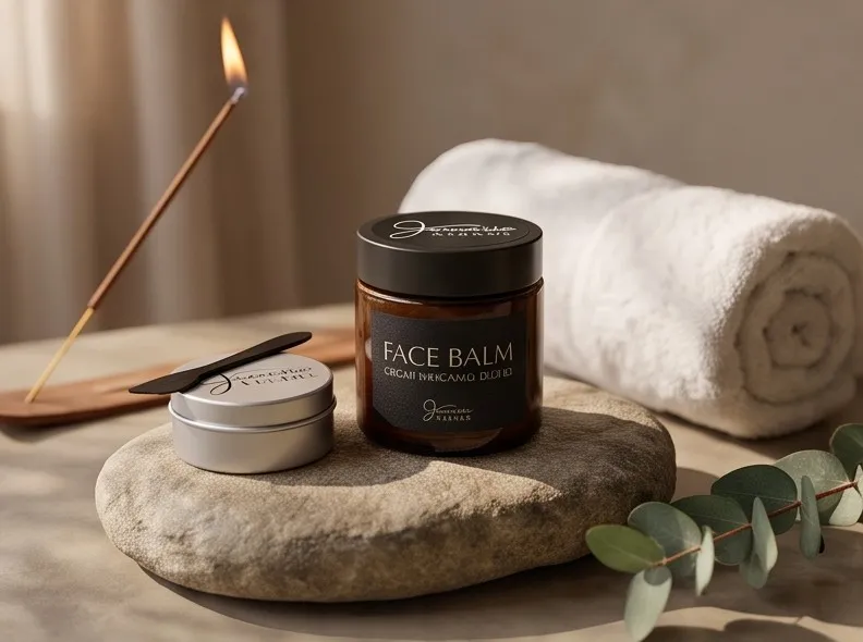 Jamasia Blends Face Balm on the spa stone